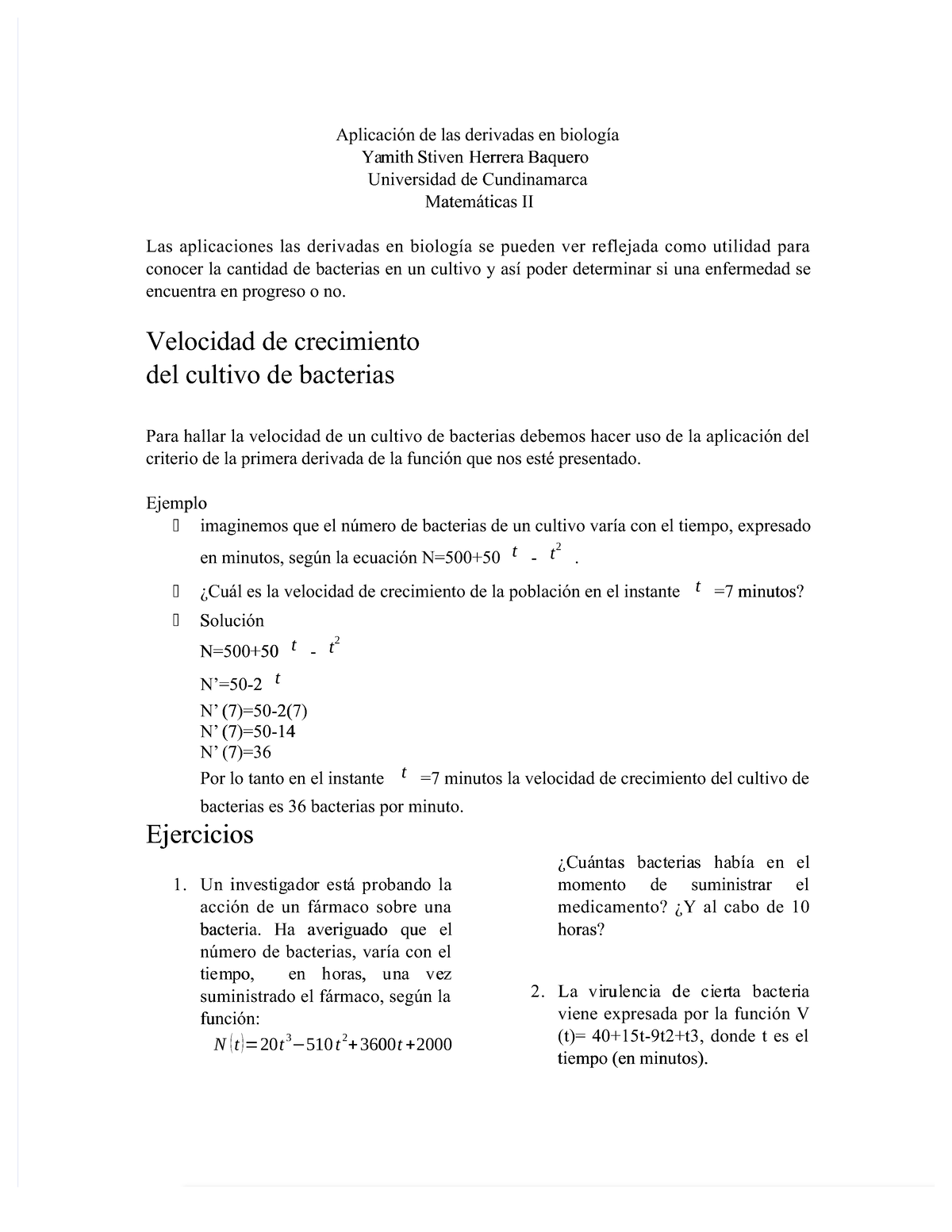 Pdf-aplicacion-de-las-derivadas-en-biologia Compress - Aplicación De ...