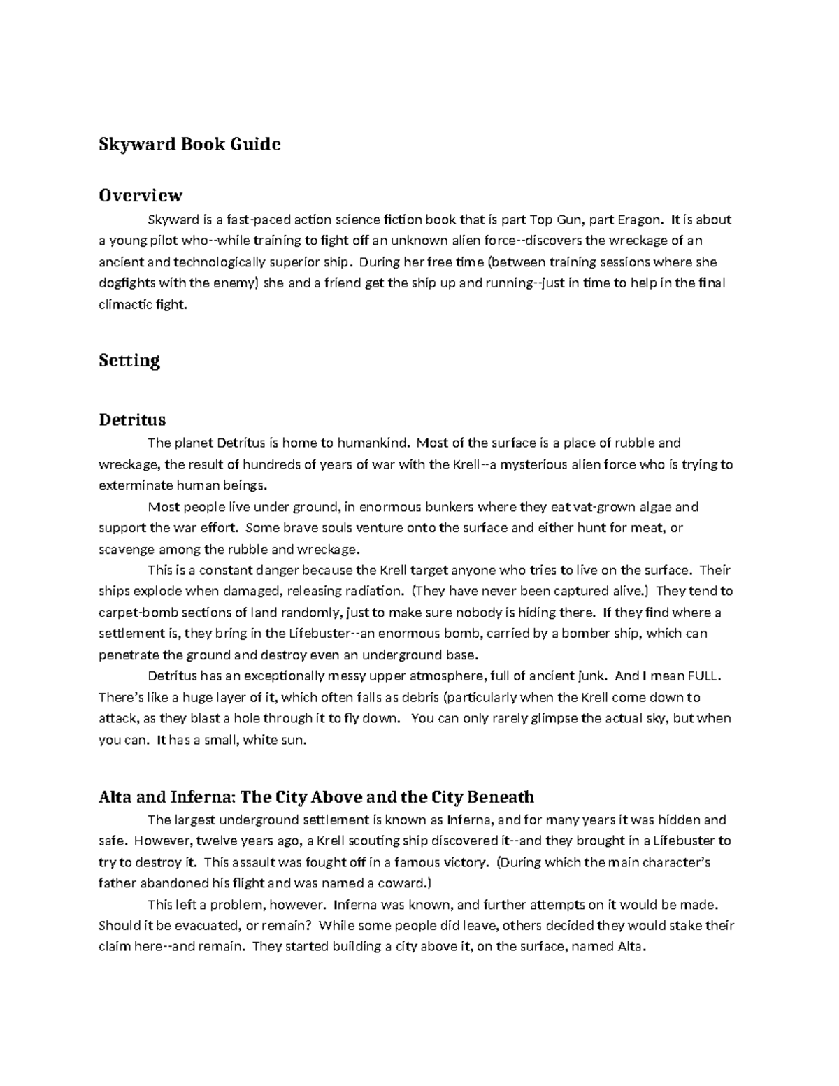 Skyward-Outline 4796 - Skyward Book Guide Overview Skyward is a fast ...