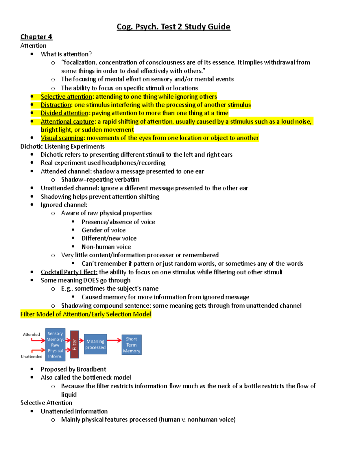 COG PSYC TEST 2 Study Guide - Cog. Psych. Test 2 Study Guide Chapter 4 ...