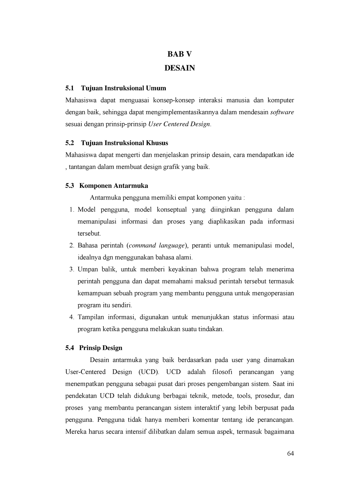 Modul 5 Interaksi Manusia Dan Komputer Desain Bab V Desain 5 Tujuan Instruksional Umum 4904