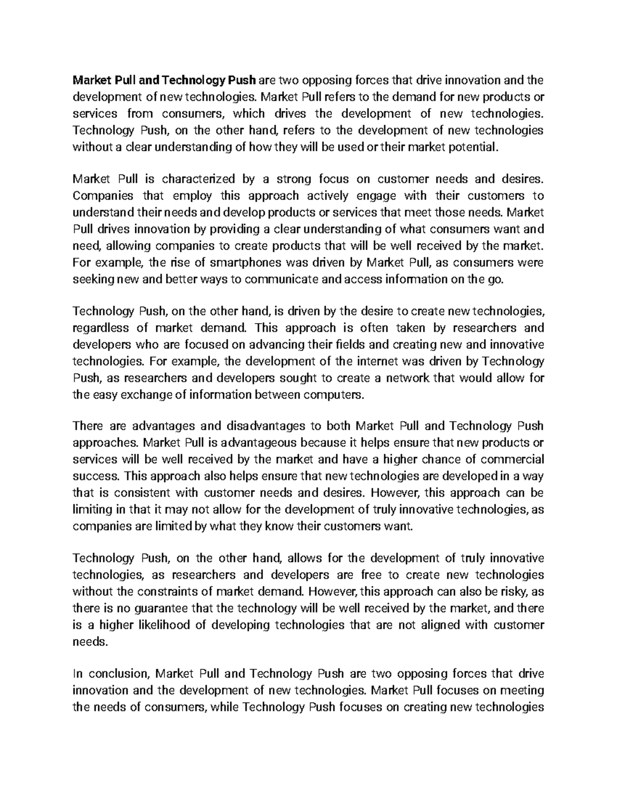 SPM22 - Market Pull and Technology Push - Market Pull and Technology ...