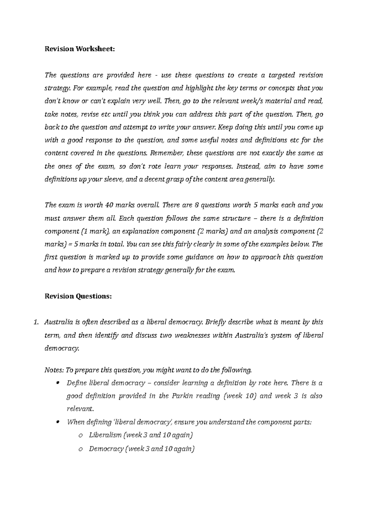 Revision Questions What is COAG and what purpose do they serve