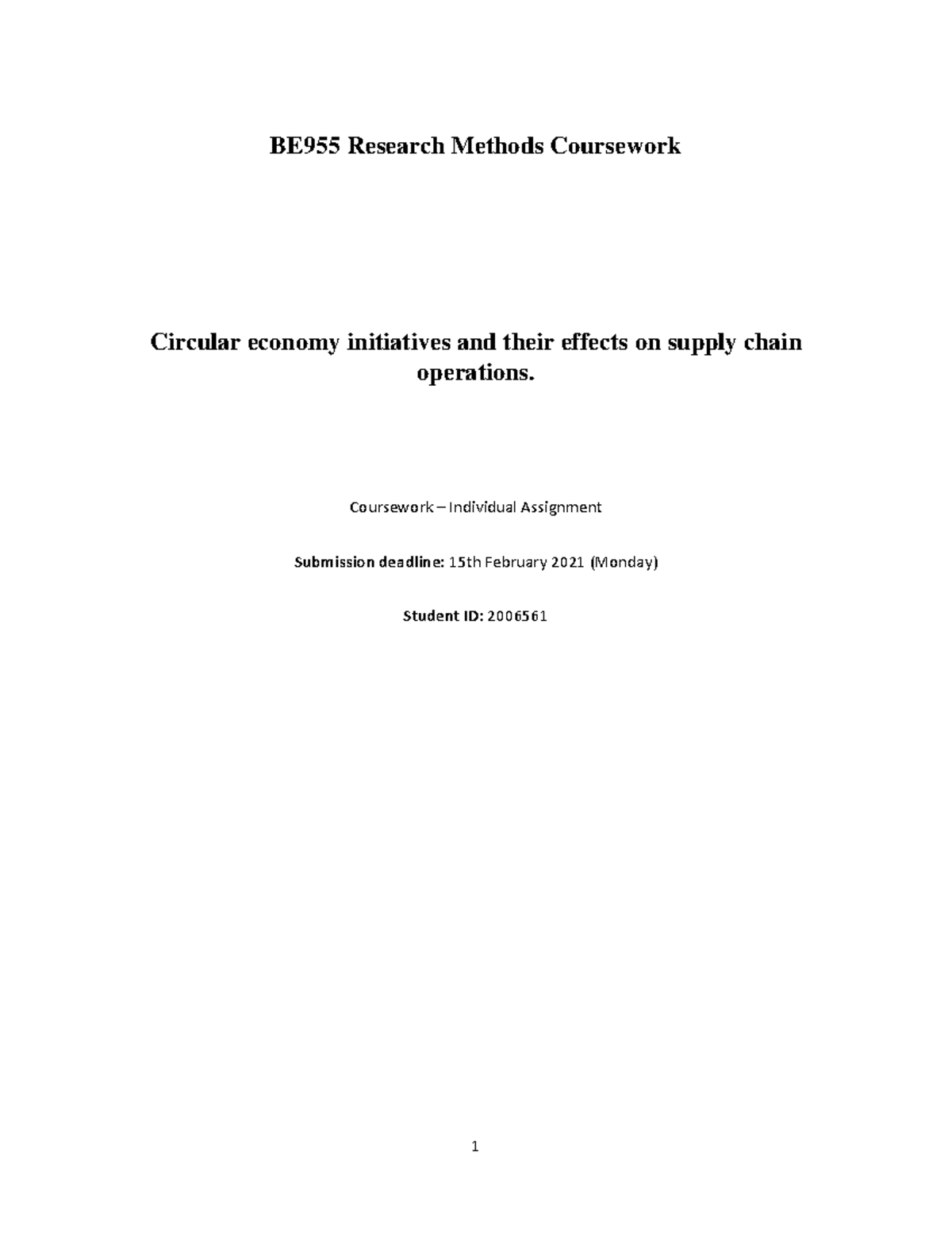 2006 561 Dissertation Research Proposal Sample BE955 Research Methods