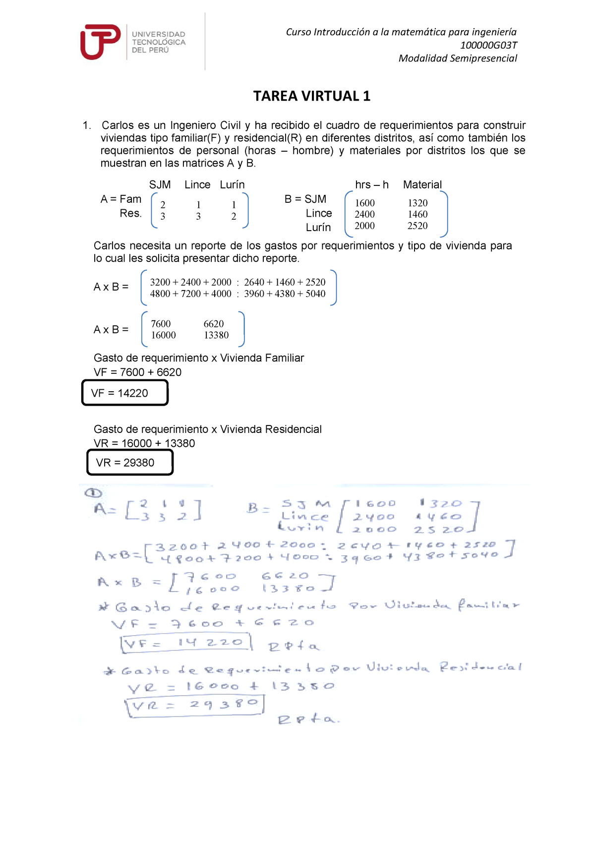 ACV S Tarea Calificada EP Curso Introducción a la matemática para ingeniería