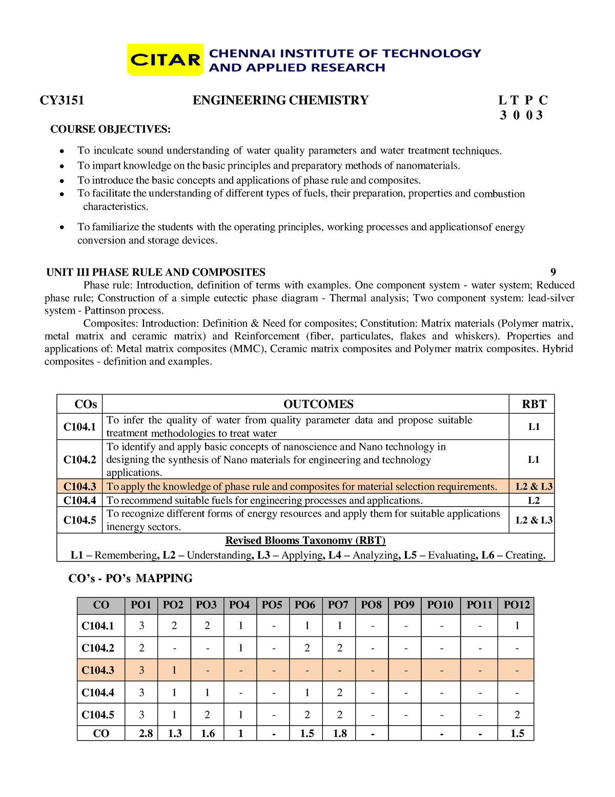 Chem Unit 3 - Chemistry Unit 3 Notes Of My Friend Clg - CY3151 ...