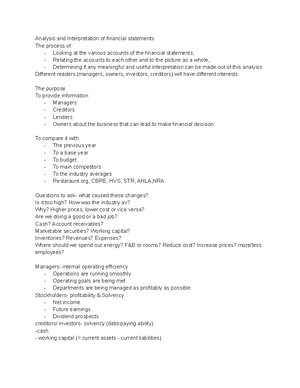 Hft 3431 chp 8 notes - CVP Analysis Cost- volume-profit (CVP) analysis ...