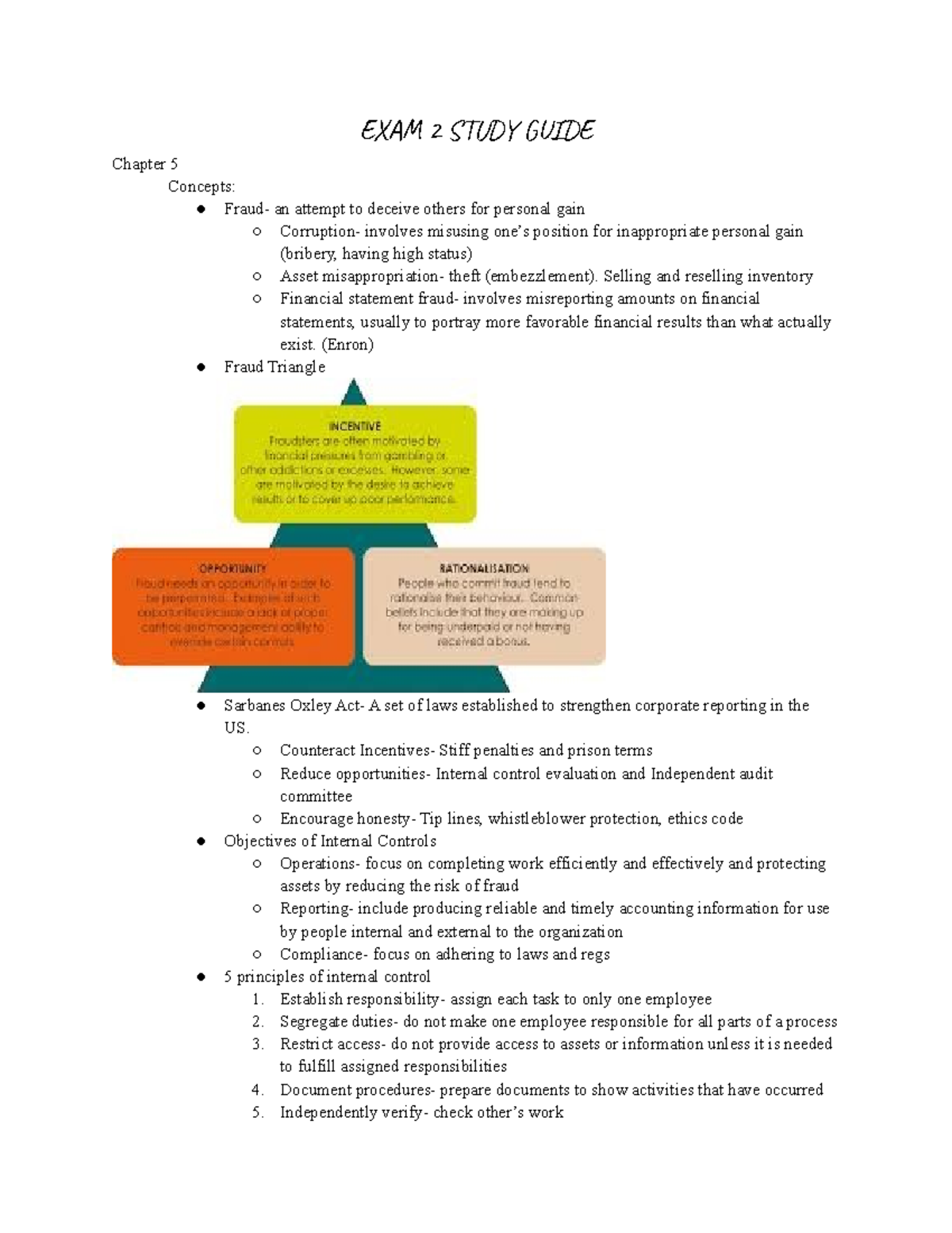 ACC Exam 2 Study Guide - Shows All Conceptual Information Needed For ...