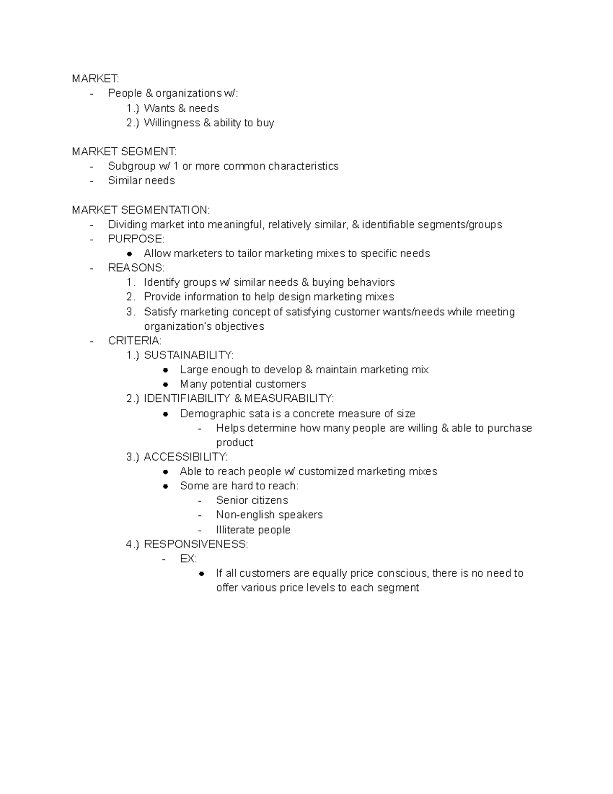 Chapter 8 Segmenting and Targeting Markets - MARKET: People ...