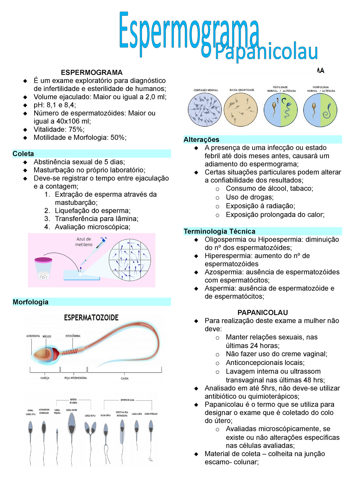 Espermograma ajuda com o resultado