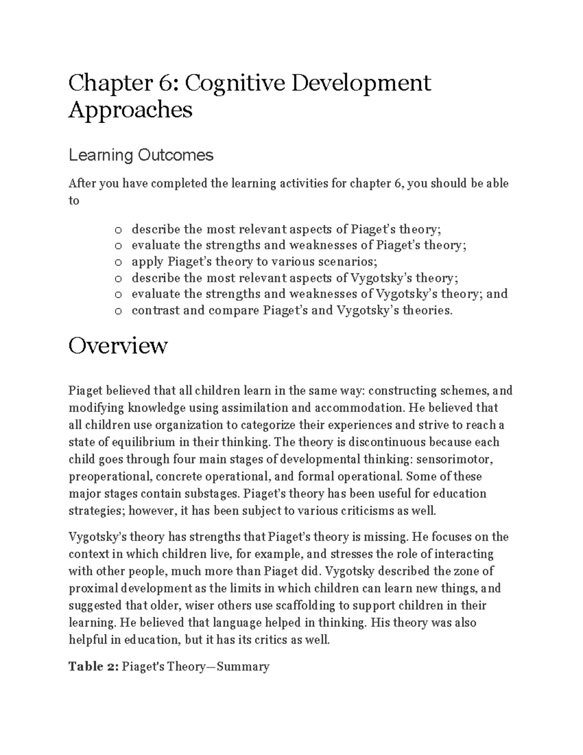 Unit 6 - PSYC 323 - Lecture Notes 6 - Chapter 6: Cognitive Development ...