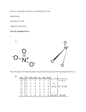 Inorganic Chemistry Experiment 3 - Experiment 3: 31 P Inorganic NMR ...