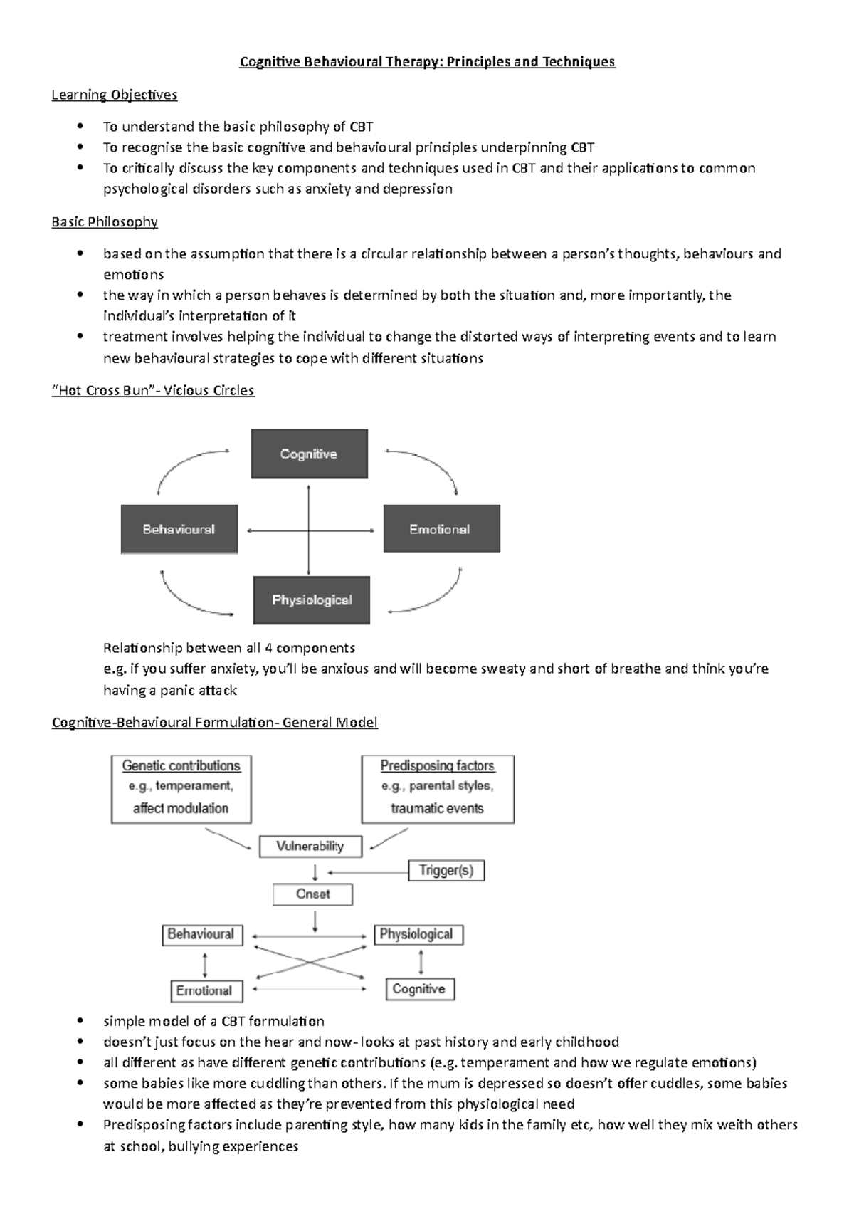 Cognitive Behavioural Therapy- CBT - Cognitive Behavioural Therapy ...