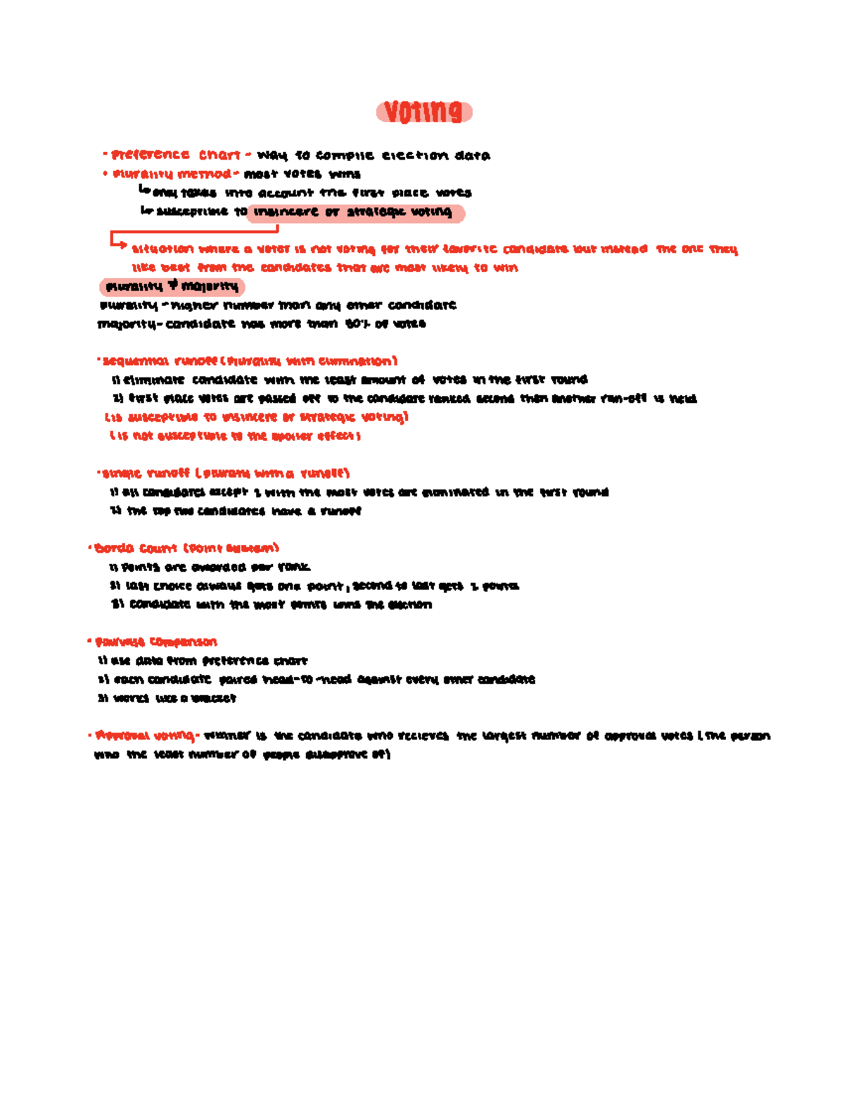 Chapter 10 - online textbook notes - Voting preference chart way to ...