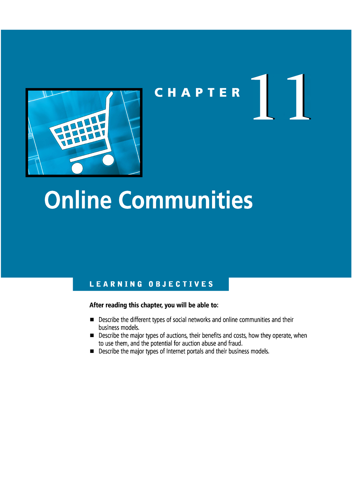 Chap 11 - Online Communities - CHAPTER 11 Online Communities LEARNING ...