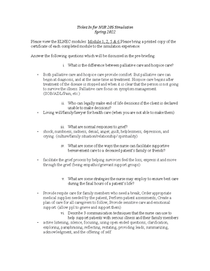 N205 Exam 2 Test Map 2022 - N205 Exam 2 Test Map This table is to ...