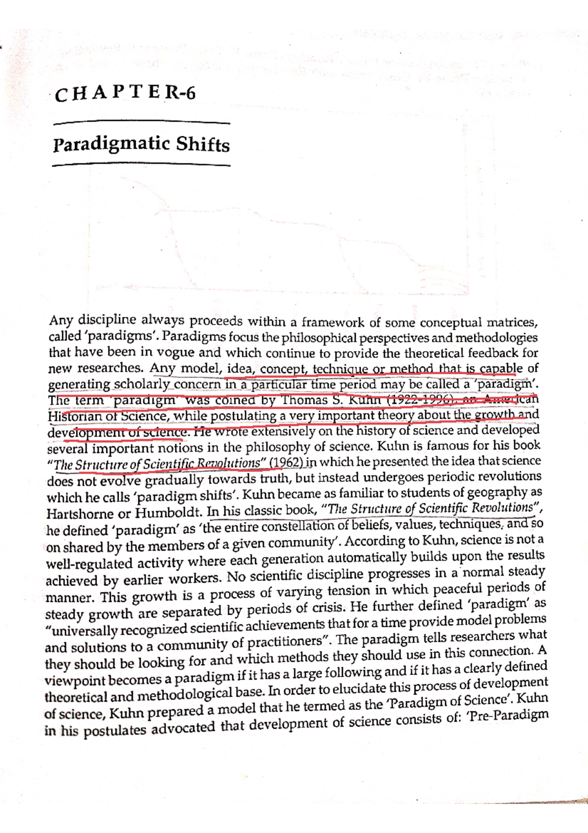 Paradigmatic Shifts LR1 Geography Studocu