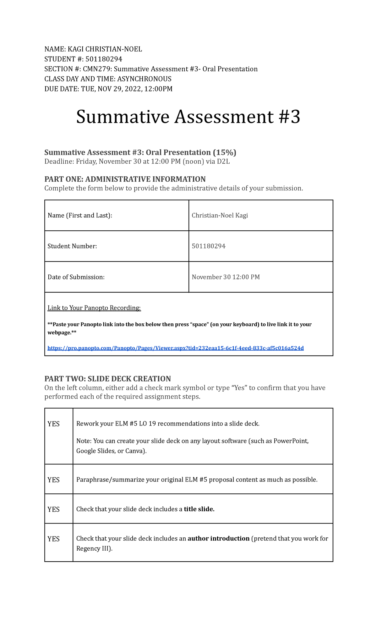 CMN279 - Summative Assessment #3-2 - NAME: KAGI CHRISTIAN-NOEL STUDENT ...