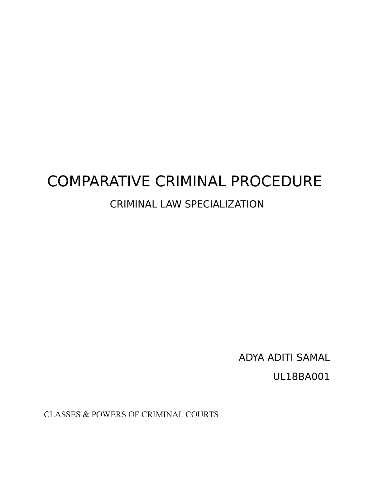 Comparative Criminal Procedure Material - COMPARATIVE CRIMINAL ...