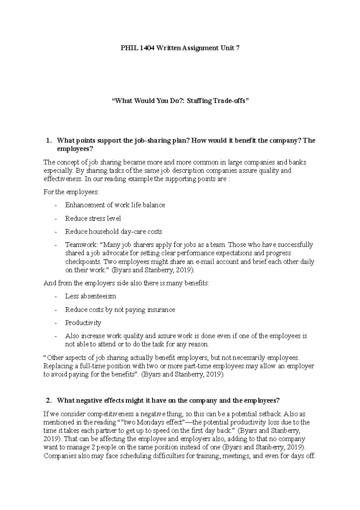 PHIL 1404 Written Assignment Unit 7 - PHIL 1404 Written Assignment Unit ...