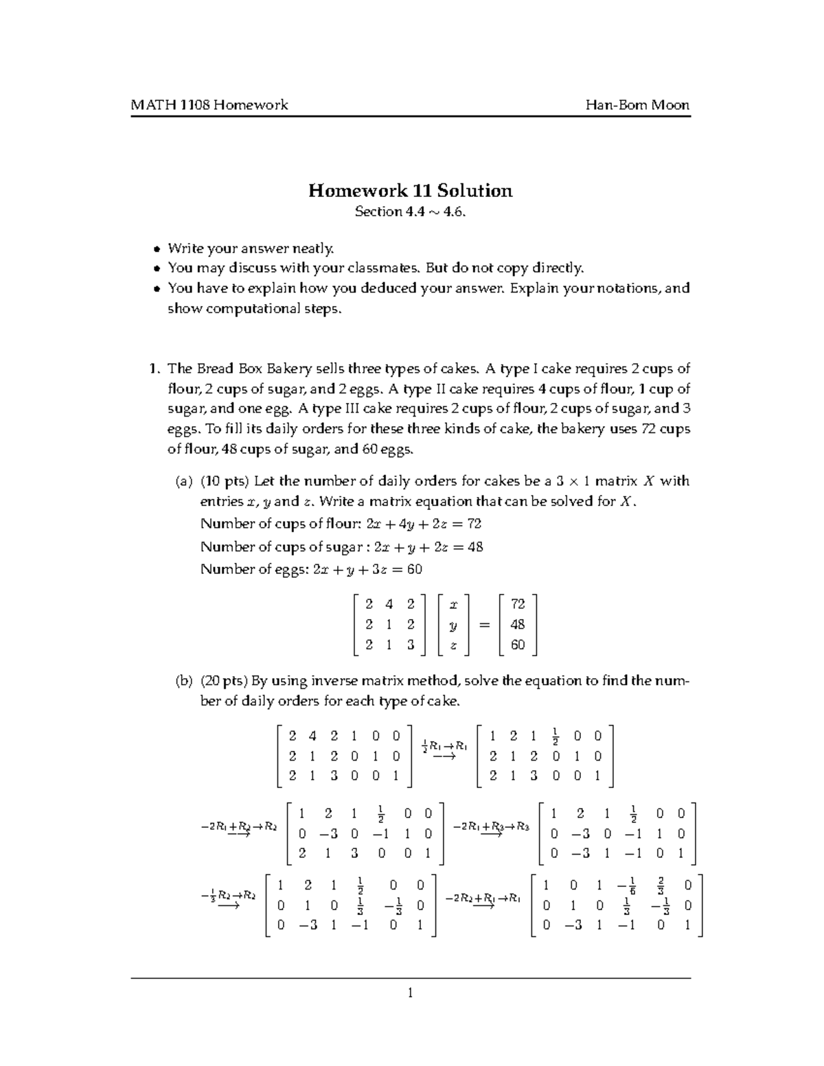 Homework 11 sol - MATH 1108 Homework Han-Bom Moon Homework 11 Solution ...