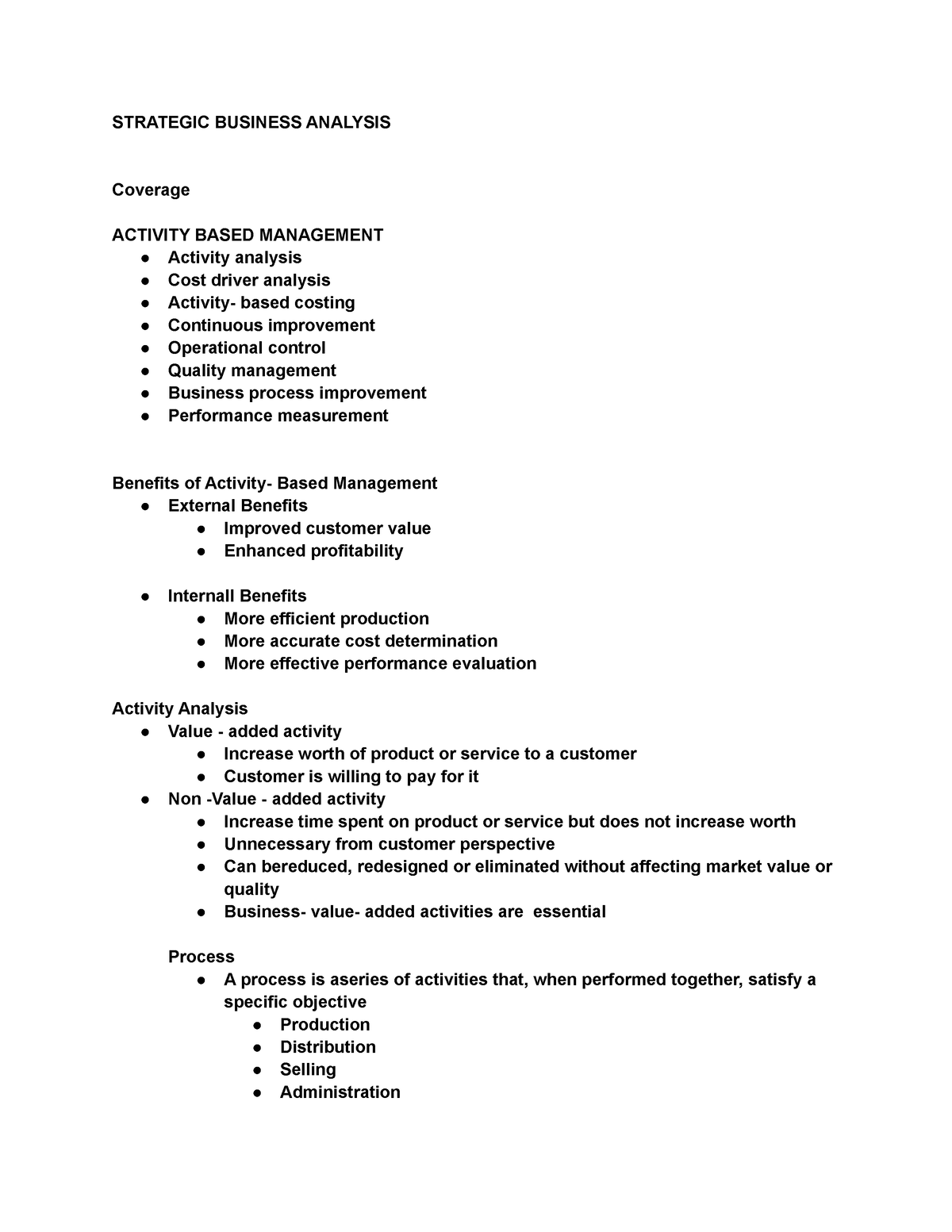 Strategic Analysis - LECTURE - STRATEGIC BUSINESS ANALYSIS Coverage ...