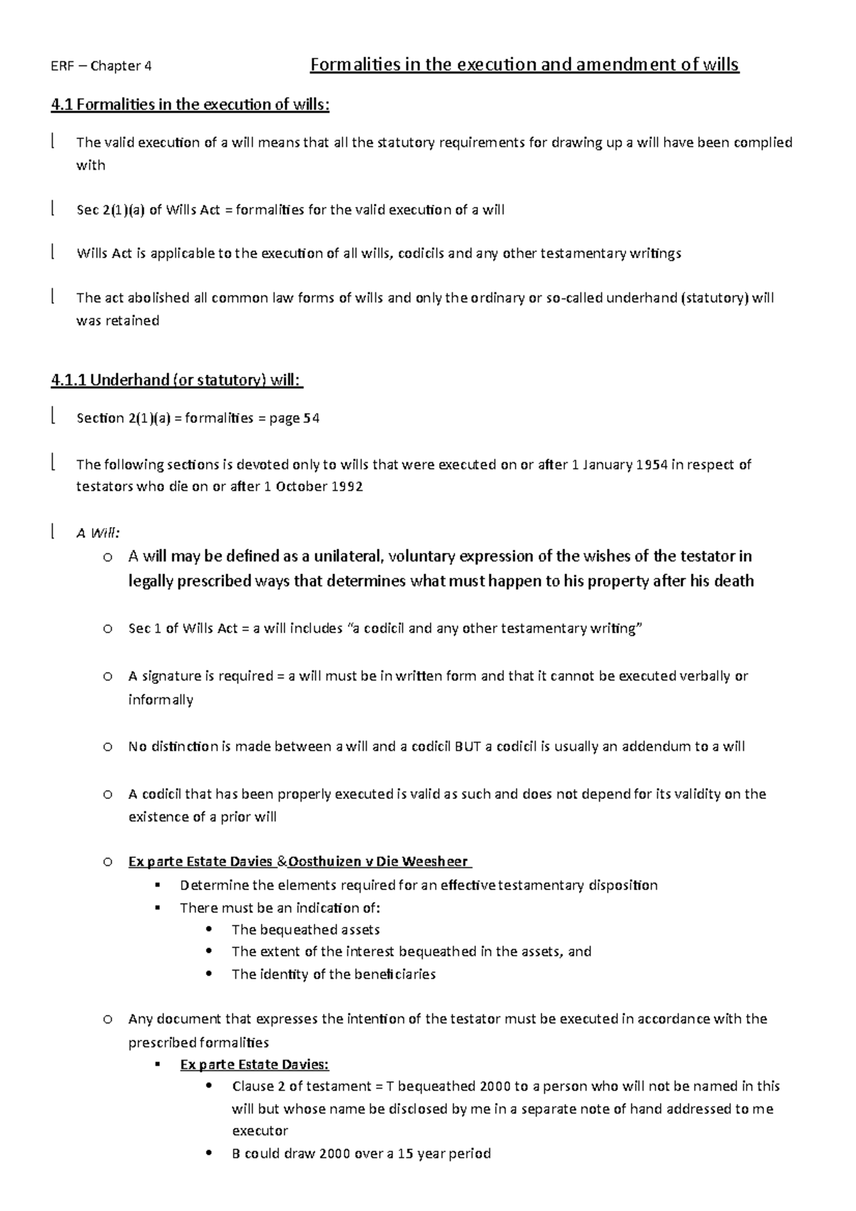 Chapter 4 - ERF – Chapter 4 Formalities in the execution and amendment ...