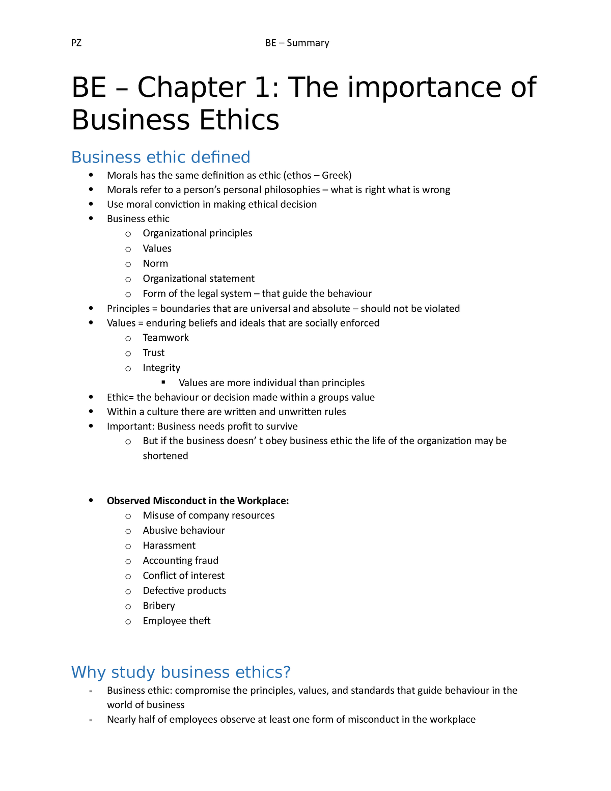 the importance of business ethics essay