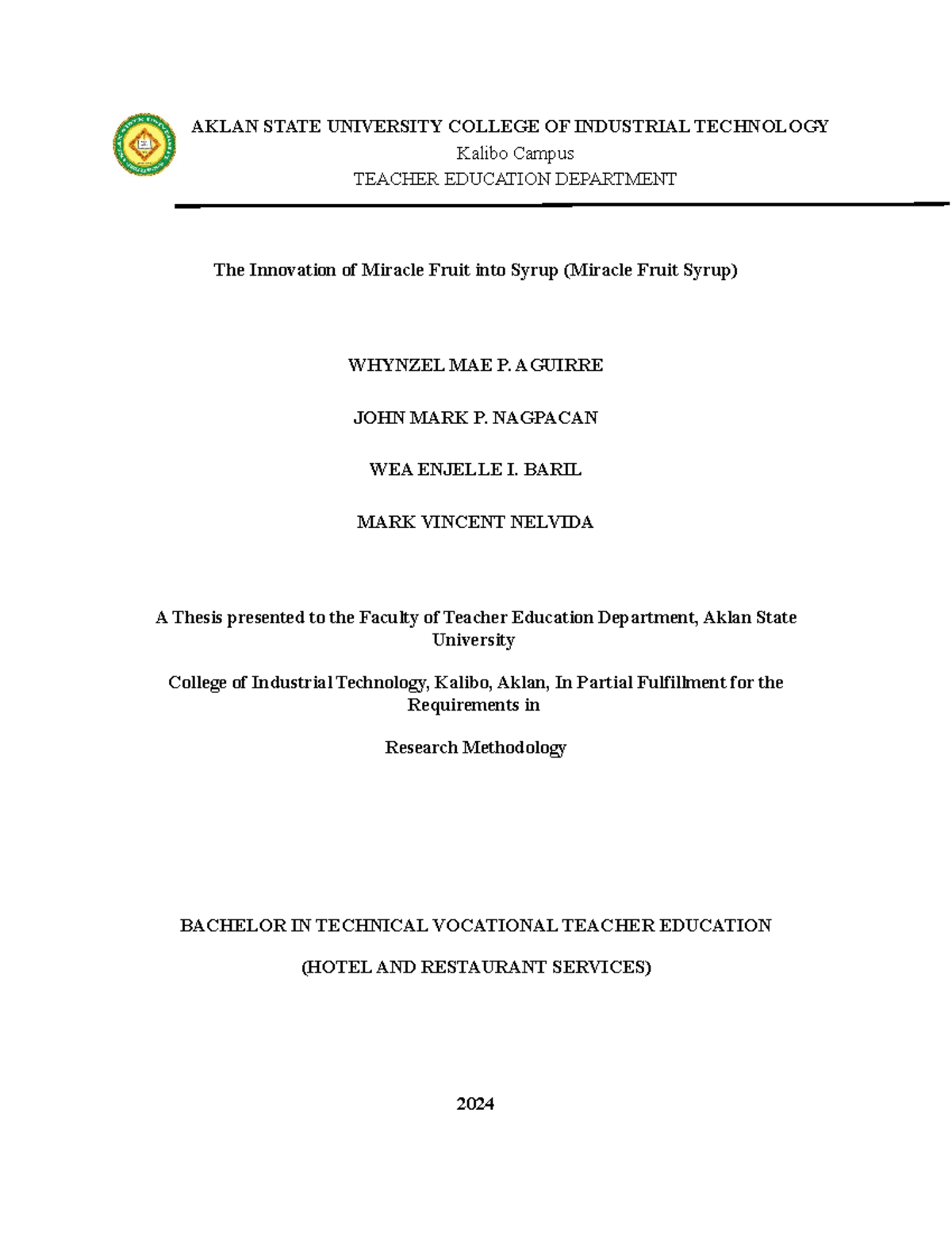 math assignment - AKLAN STATE UNIVERSITY COLLEGE OF INDUSTRIAL ...