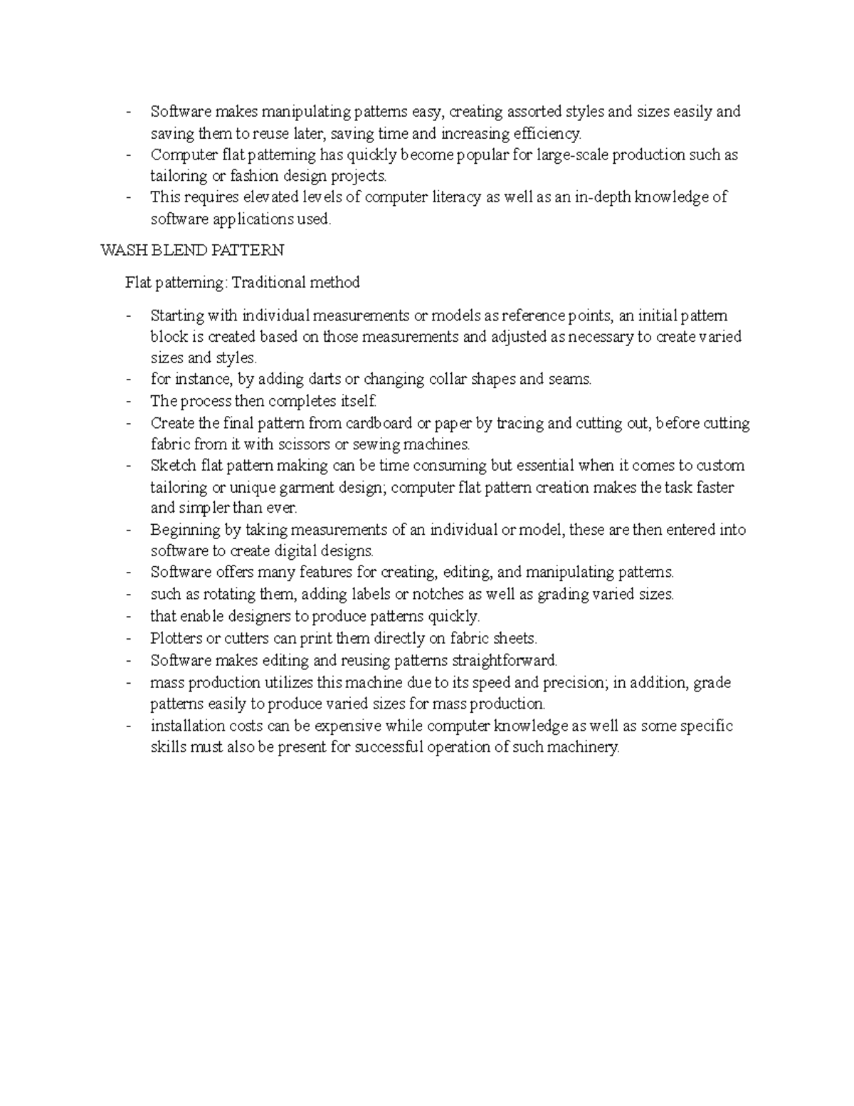 FTT 110 Notes 40 - Software makes manipulating patterns easy, creating ...