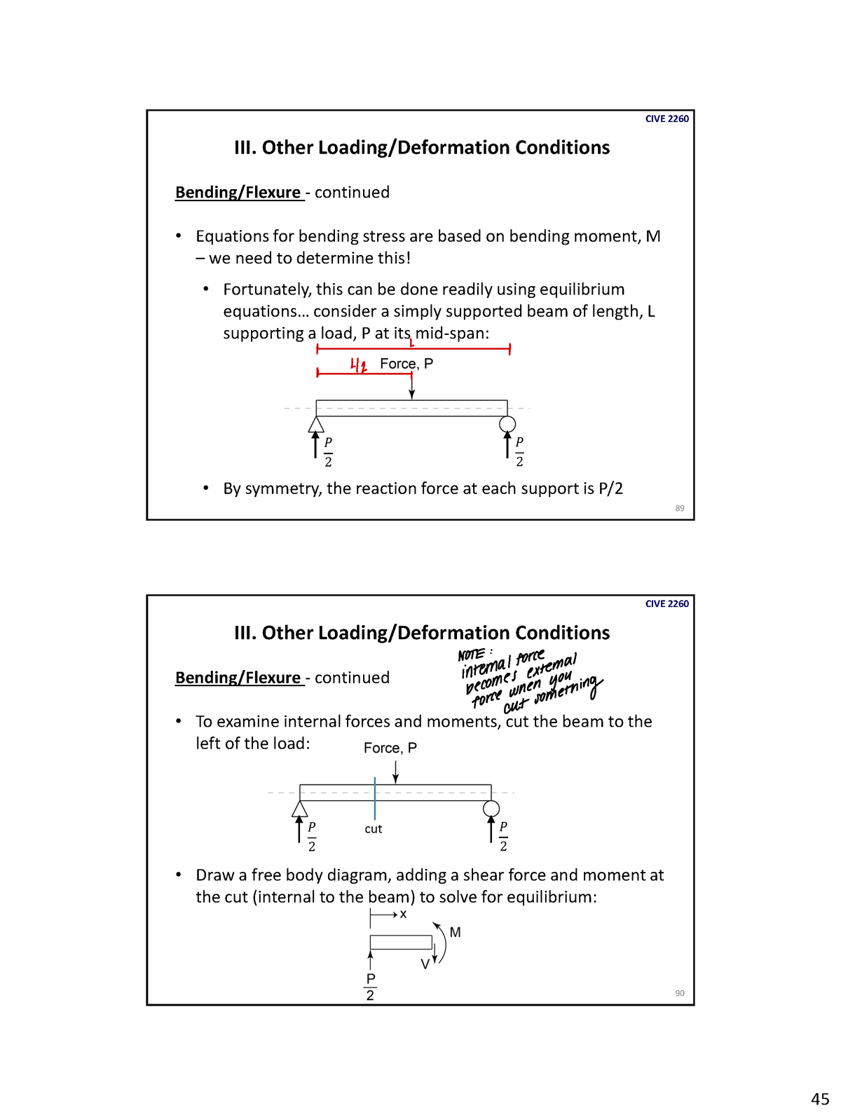 Chapter 2 Mechanical Properties 45 - 45 Bending/Flexure - Continued ...