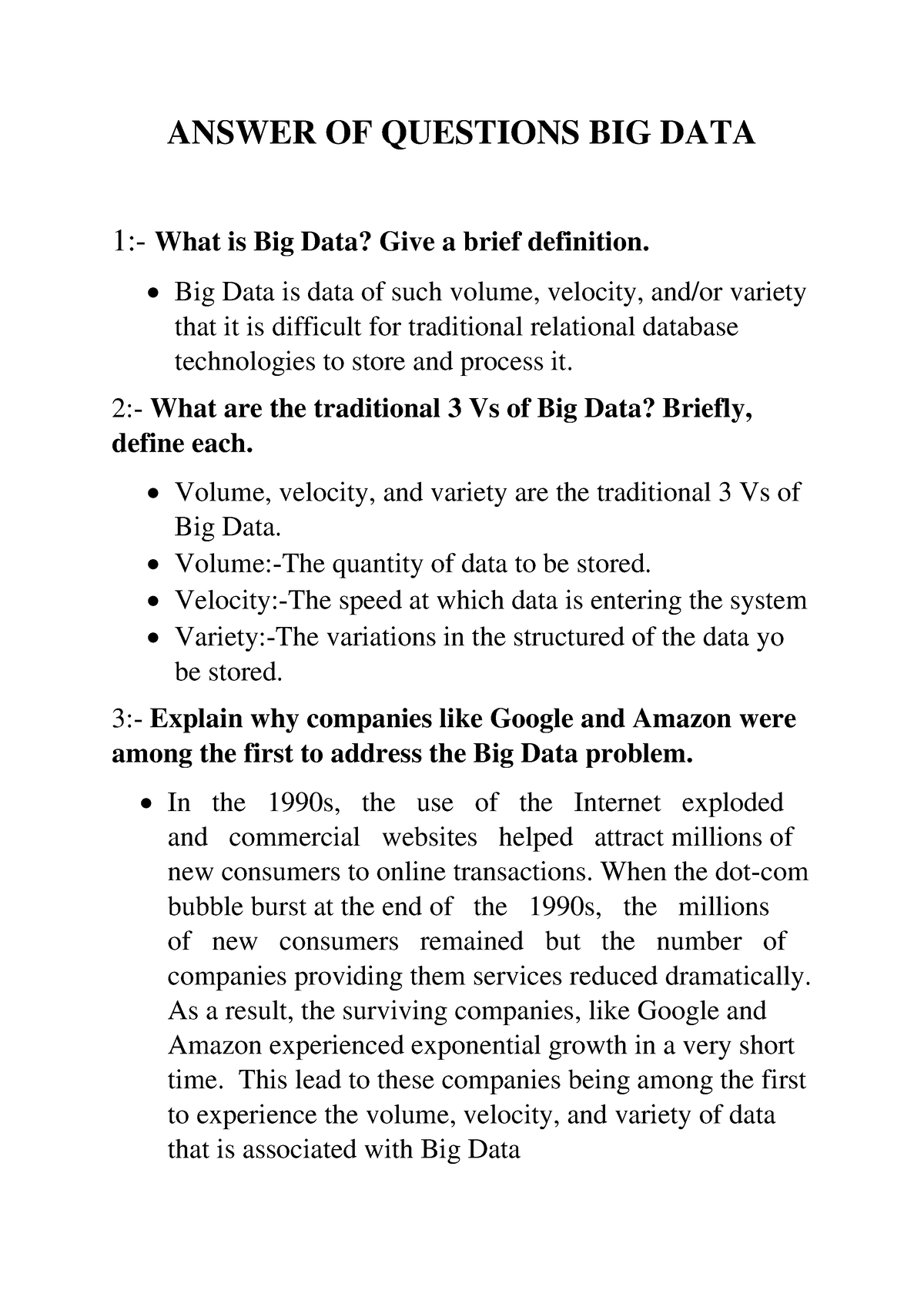 big data research questions