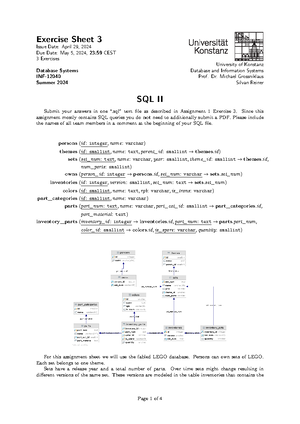 Assignment 01 Database System Architecture and Implementation ...