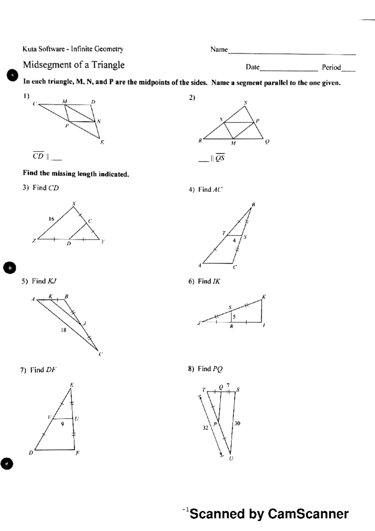 Lesson 5 - Midsegment Worksheet jhggiu juuib jhb jh - H19-311 - Scanned by CamScanner Scanned by ...