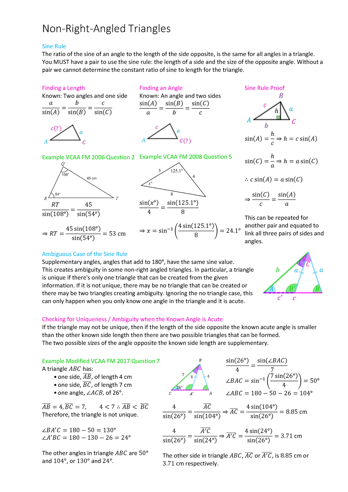 non-right-angled-triangles-sine-rule-the-ratio-of-the-sine-of-an