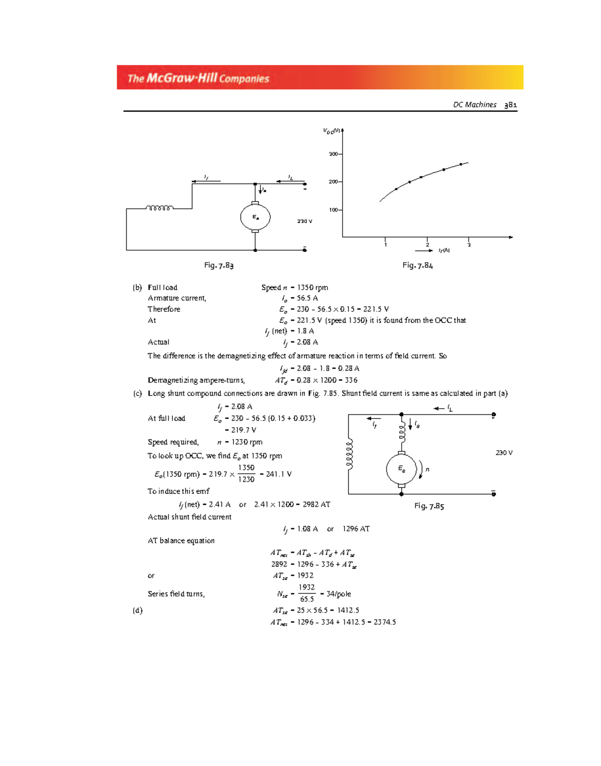 Electric Machines Kothari Nagrath 6 - DC Machines 381 (b) Full load ...