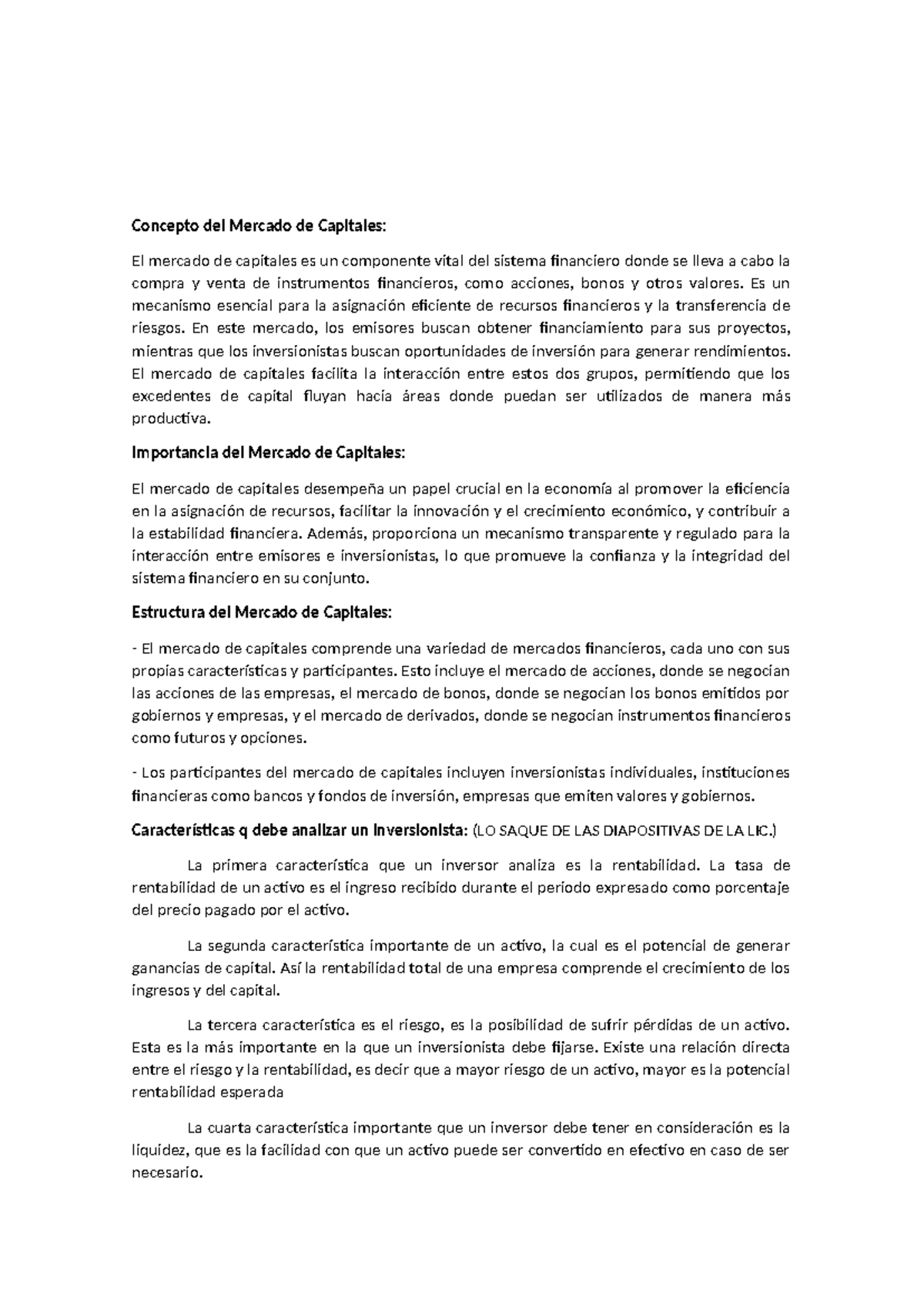 Mercado DE Capitales - Concepto del Mercado de Capitales: El mercado de ...