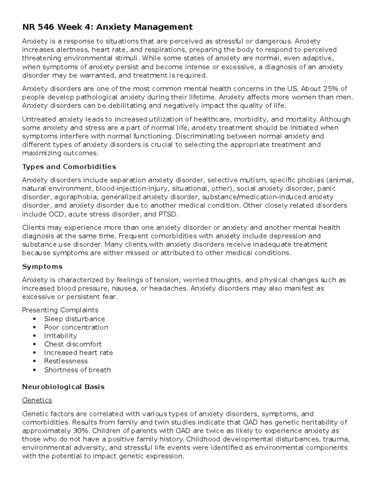 NR 546 Week 4 Notes - Summary of week 4 course learning material - NR ...