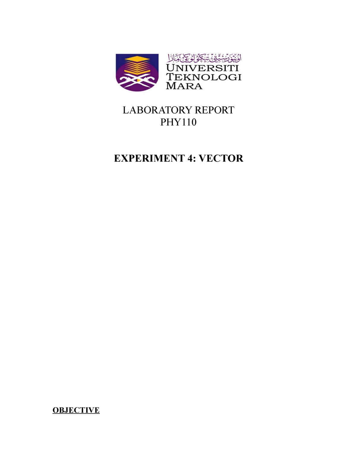 phy 110 lab report experiment 3