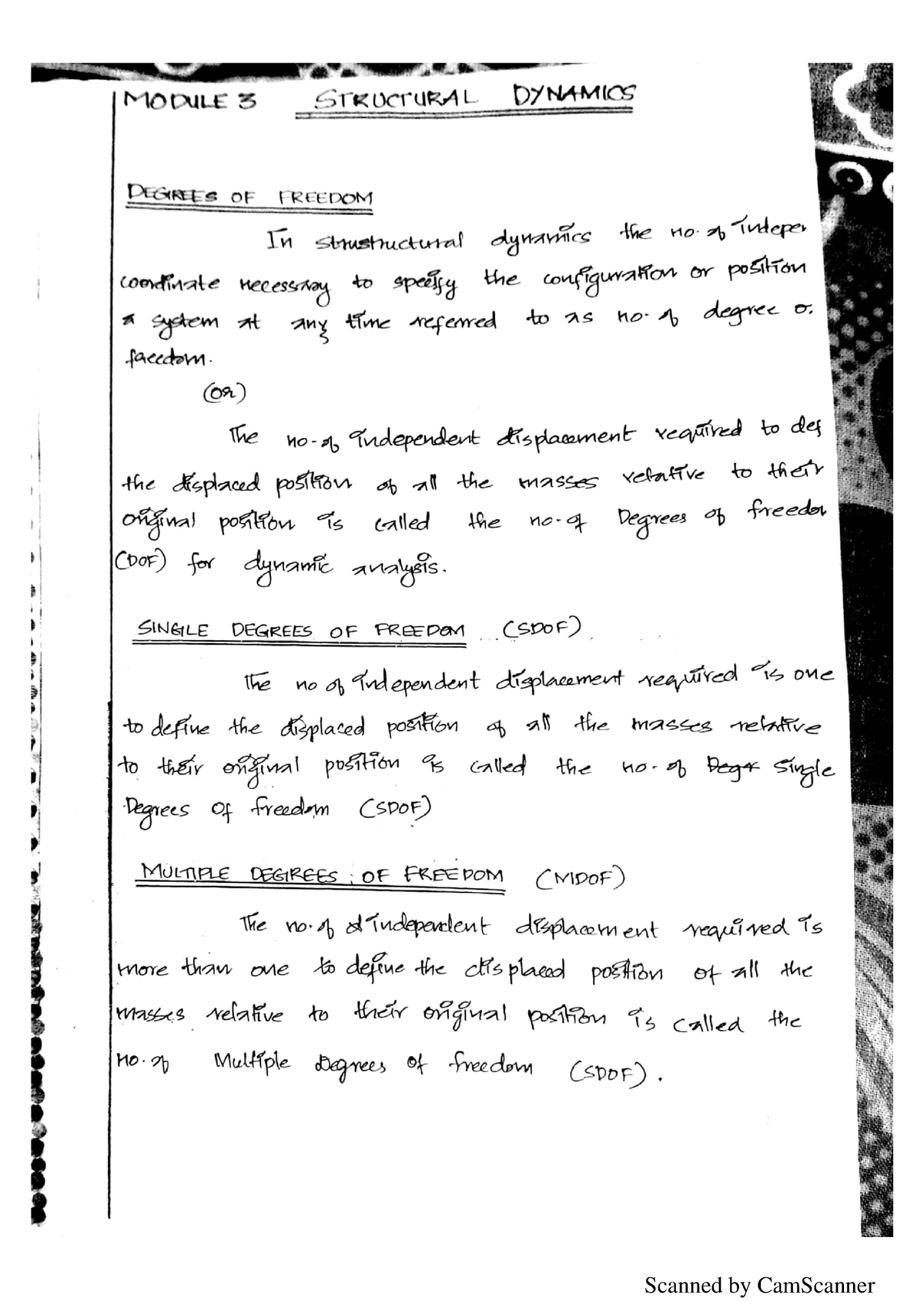 Structural Dynamics - Btech Civil Engineering - Studocu