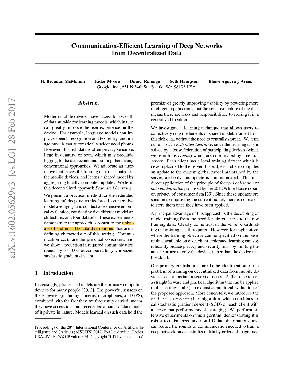 Communication-Efficient Learning Of Deep Networks From Decentralized ...