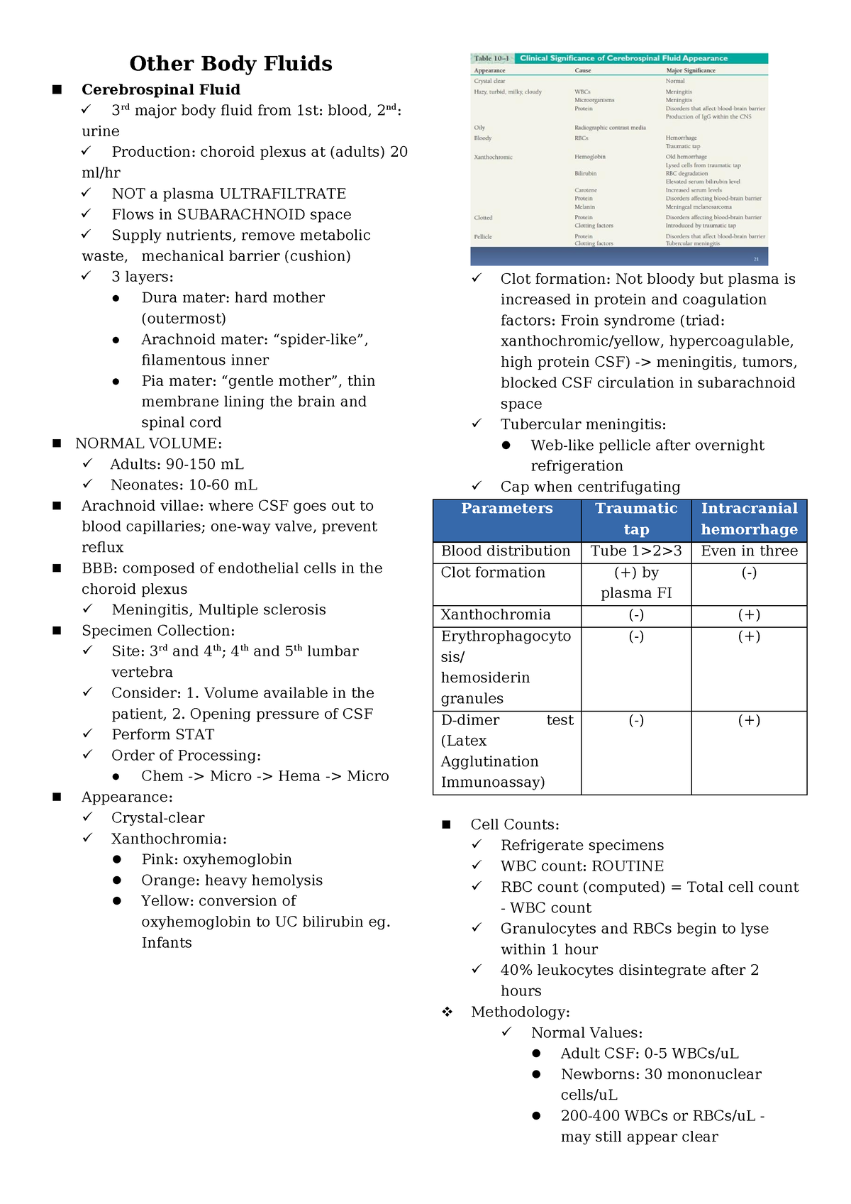 Other Body Fluids & Automation Strasinger - Other Body Fluids ...