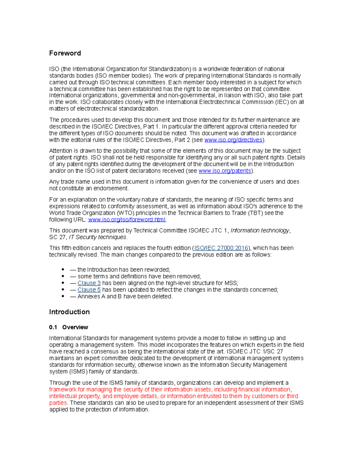 Iso 27000 Terminos Y Definiciones Foreword Iso The International