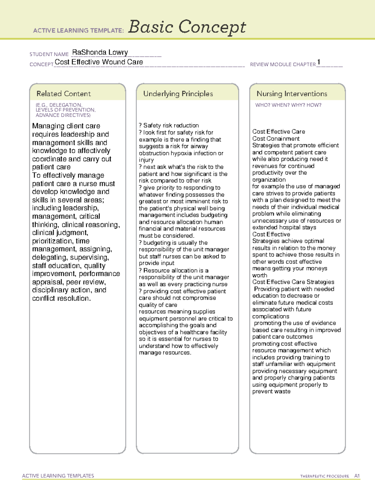 Ati Basic Concept Template Example