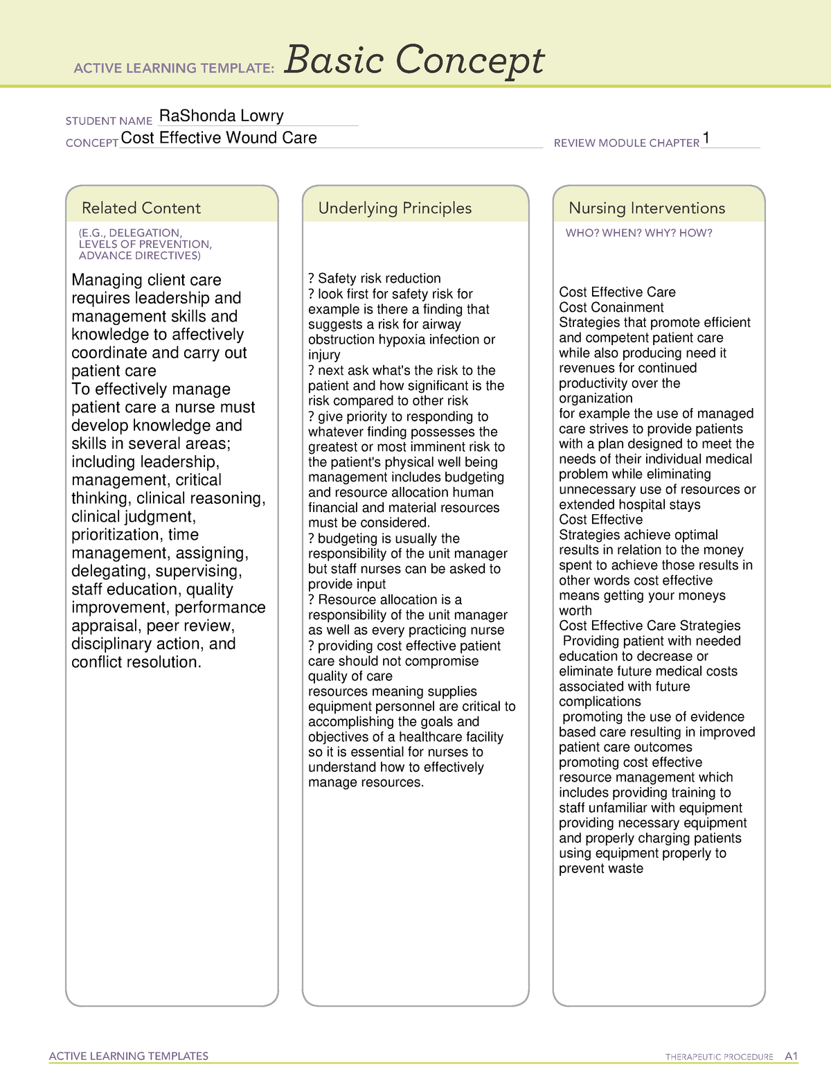 Ati Active Learning Template