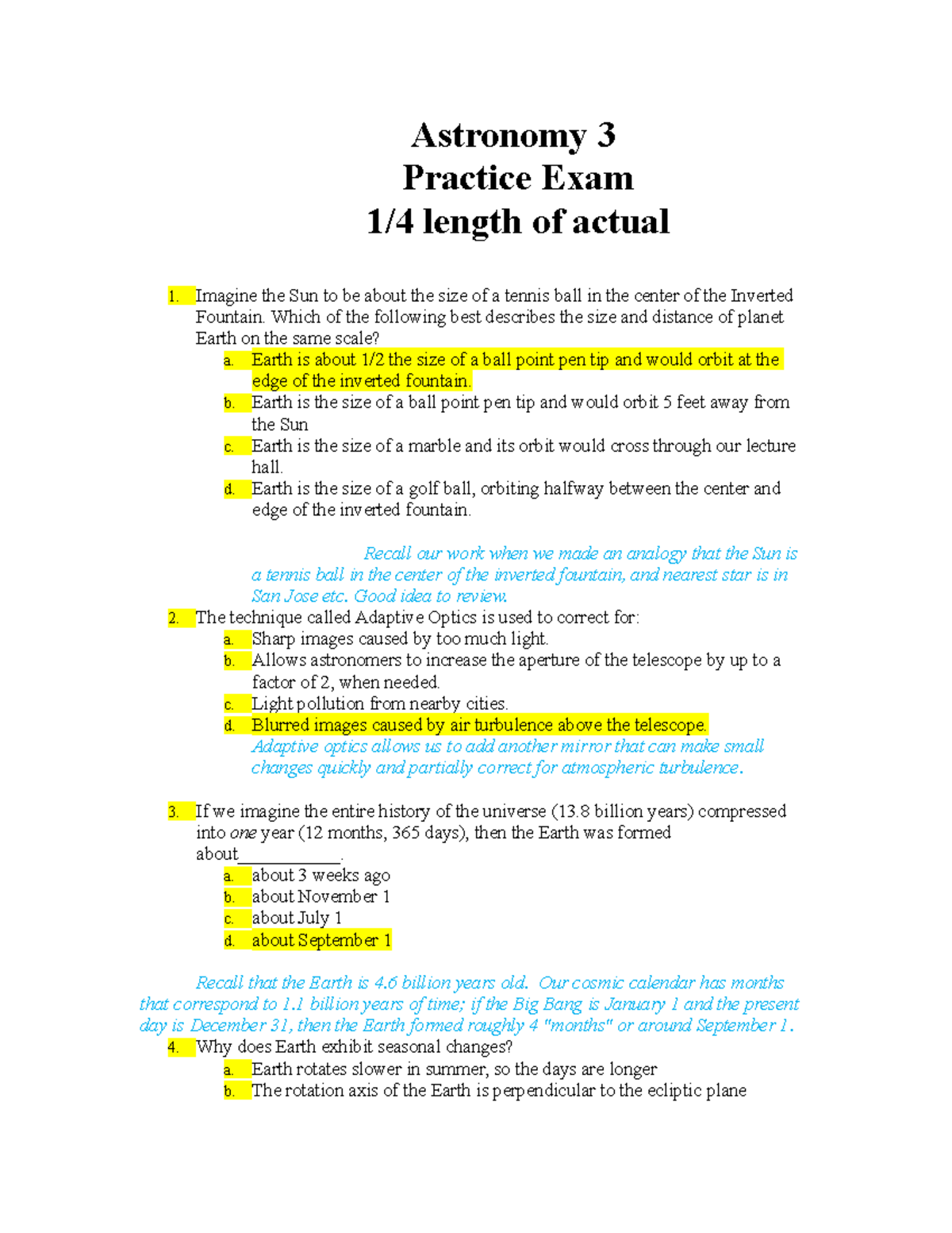 mastering astronomy homework 3 answers