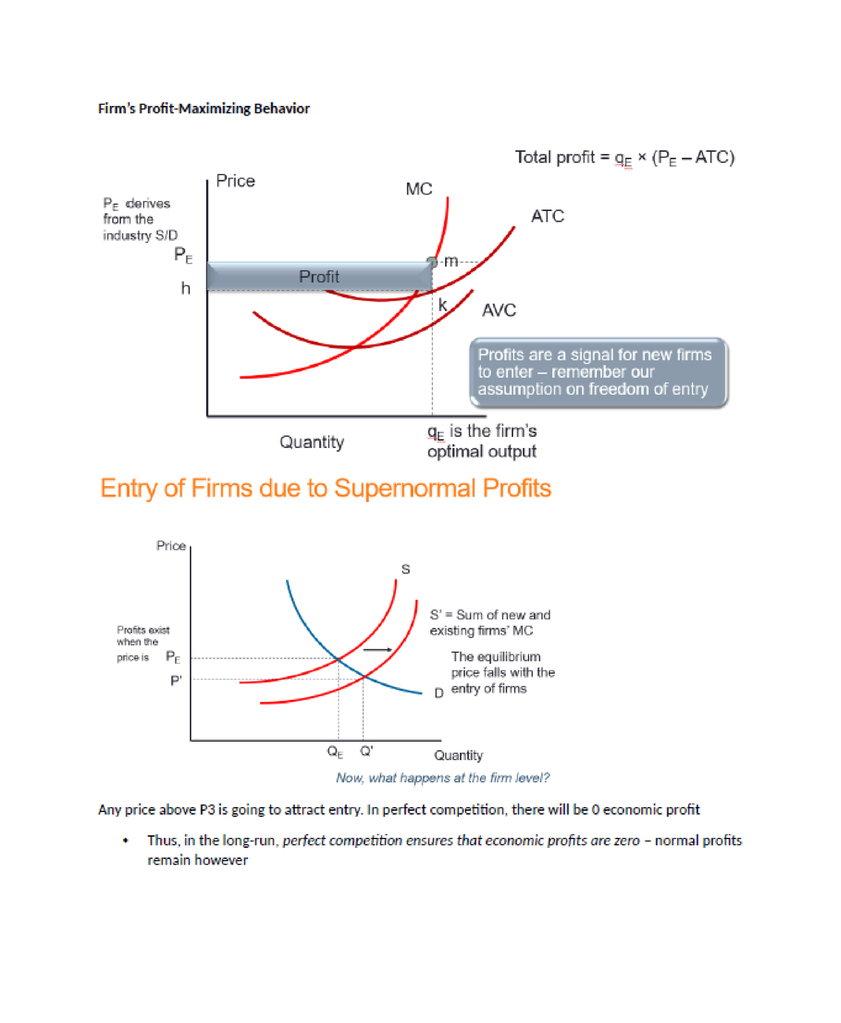 Firm's Maximizing Profit - Econ201 - ECON 201 - Concordia - Studocu