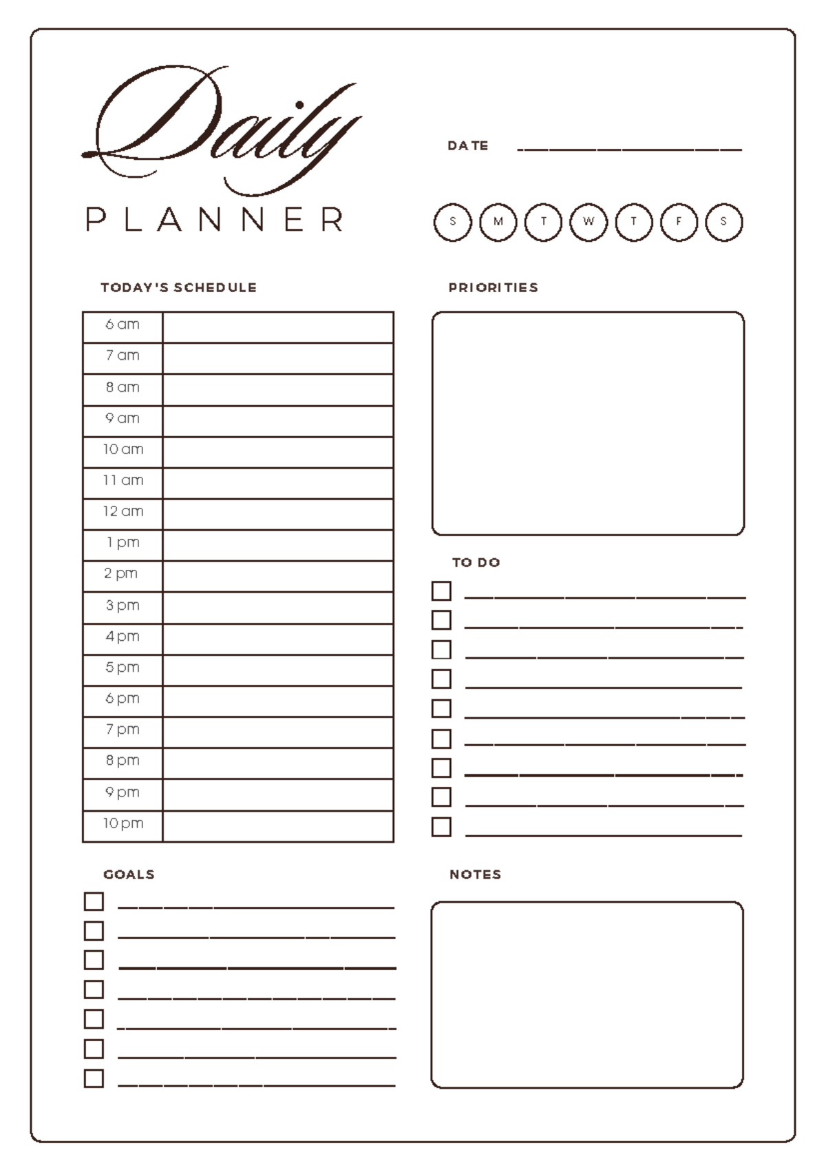 White Gray Minimalist Simple Daily Planner - BS Accountancy - S M T W T ...