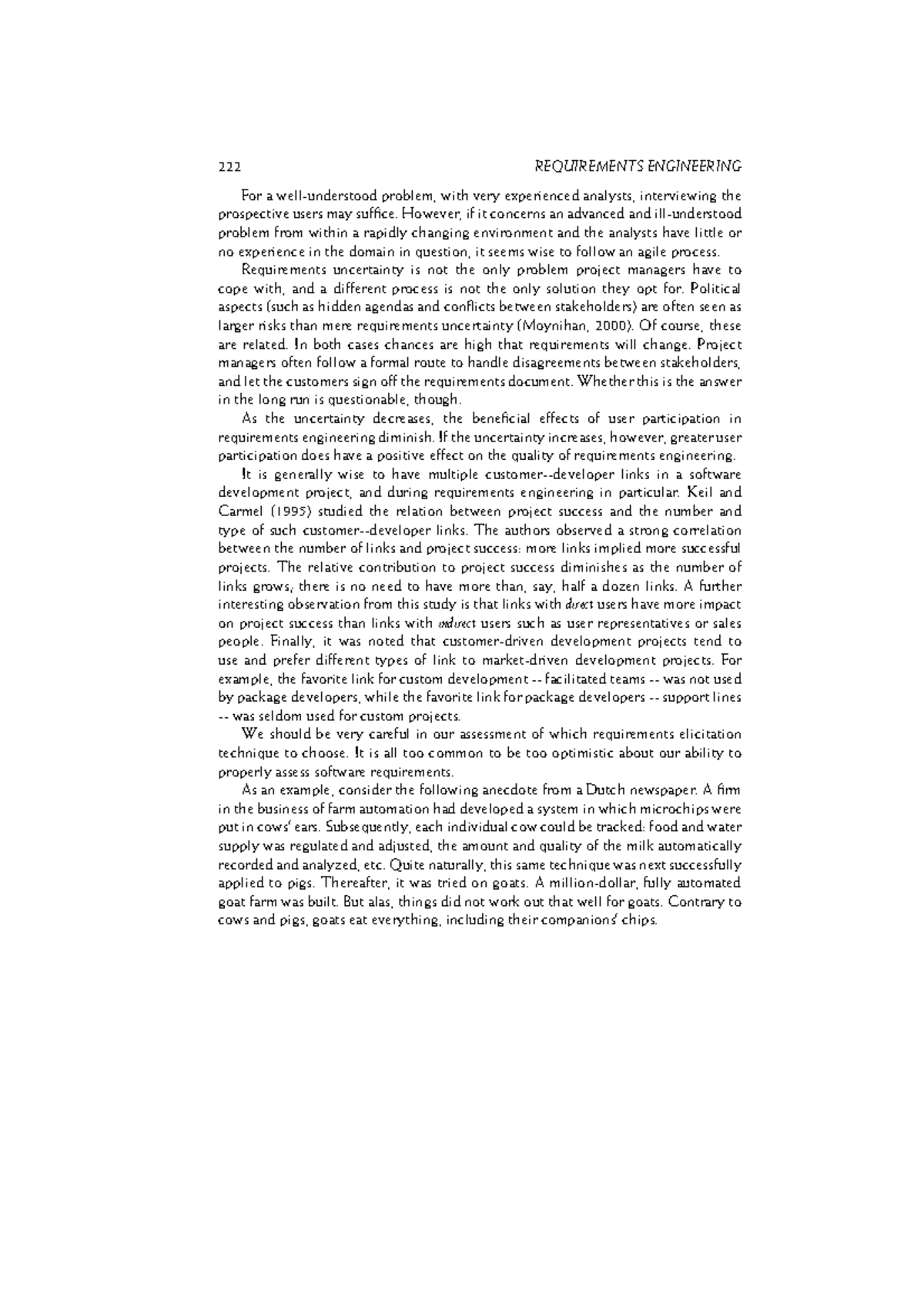 Software Engineering Lecture Notes (56) - 222 REQUIREMENTS ENGINEERING ...