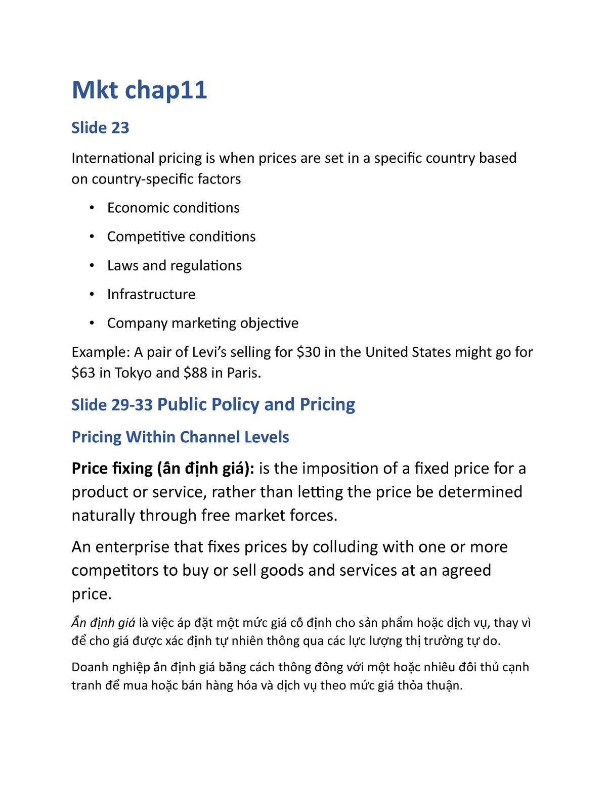 Mkt Chap11 - Here Are The Class Notes For The Subject Principles Of ...