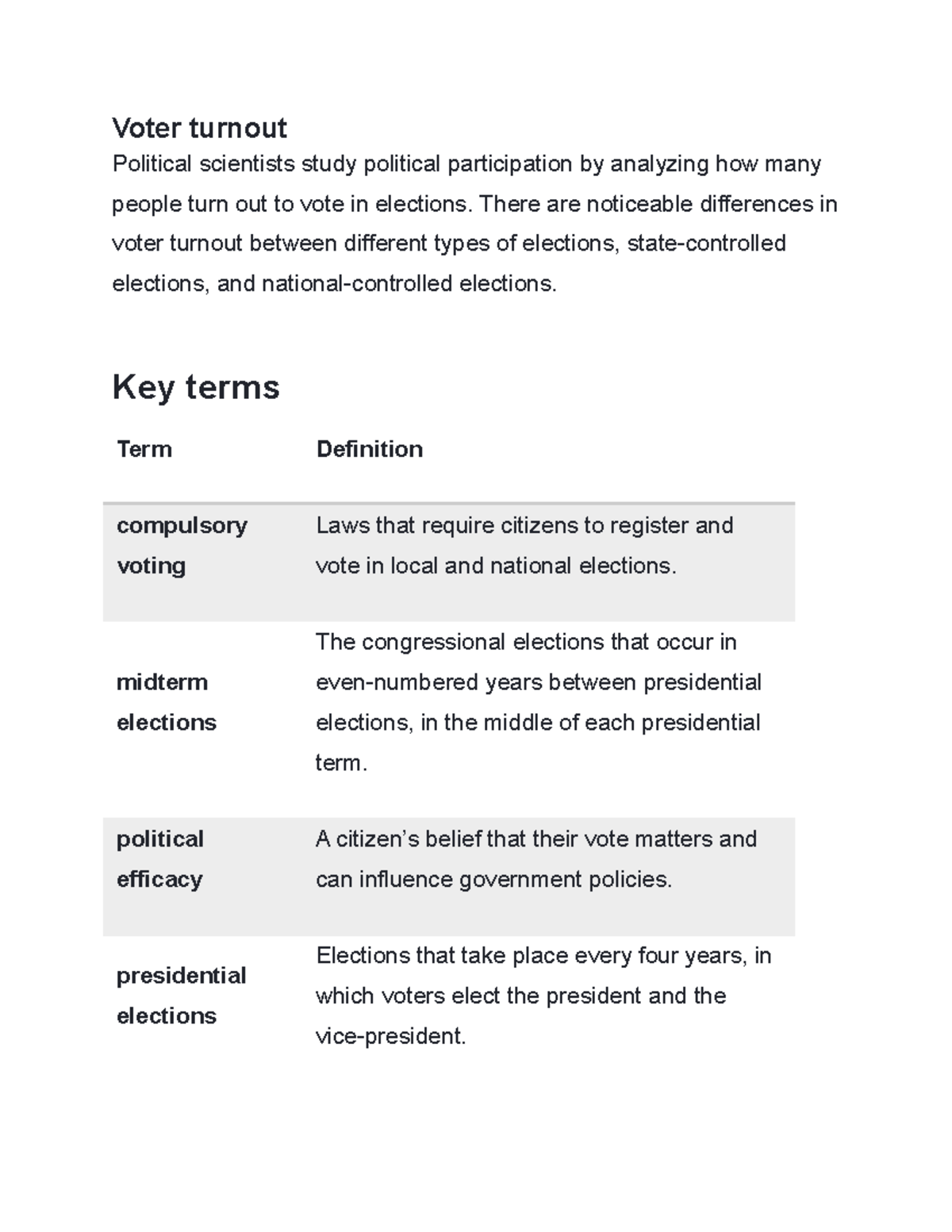 Voter Turnout - Voter Turnout Political Scientists Study Political ...